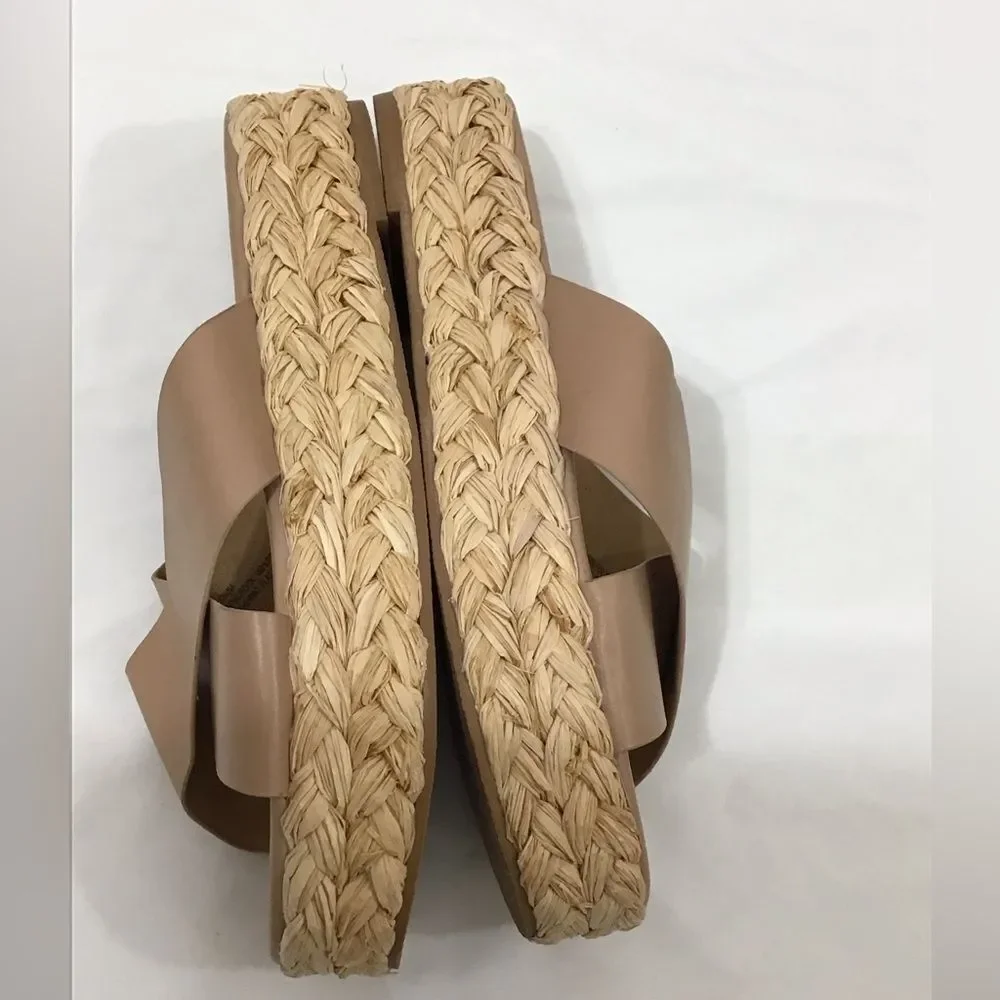Daryl by Faryl Robin Tan Espadrille Strap Platform Sandals Size 9